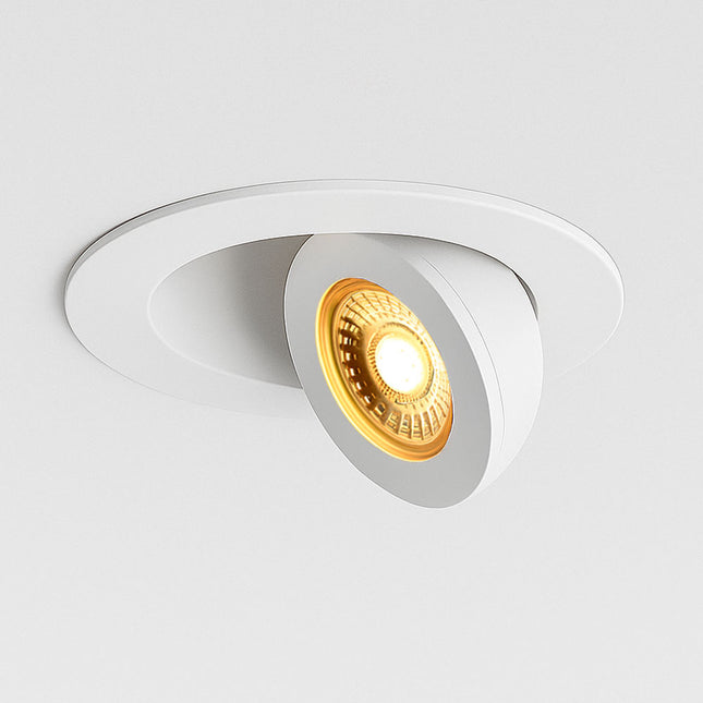 4CCT 4/6/8W Fire Rated LED Downlight - IP44, 360° Swivel & Tilt, Matt White