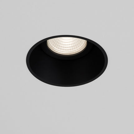 Ravel Fire Rated Trimless Plaster-In Downlight - Matt Black GU10