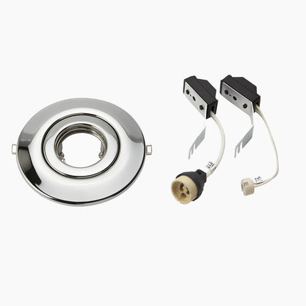 Large Bezel Retrofit Conversion Downlight, GU10 50W – Polished Chrome