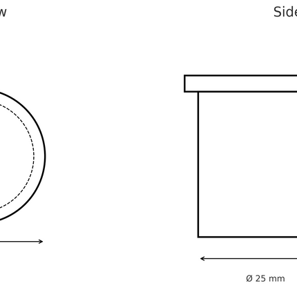 LED Recessed Bathroom Plinth/Floor Light – 30mm, 12V, IP68 316 Marine Grade Stainless, 3000K Warm White