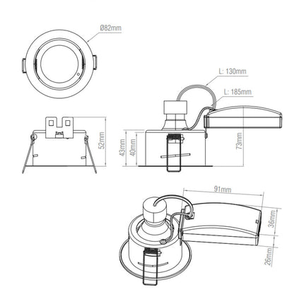 Technical drawing of a faucet with dimensions labeled
