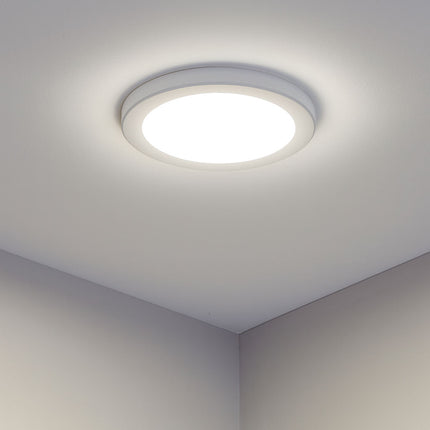 Adjustable 3CCT Flush Downlight - 18 W, IP44 (Cut-Out 50–180mm), Matt white